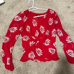 Red Floral Express Blouse
